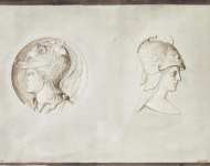 Houel Jean-Pierre-Laurent Marbre Bas-Relief with the Depictions of Zenobia and Penthesilea in Profile  - Hermitage